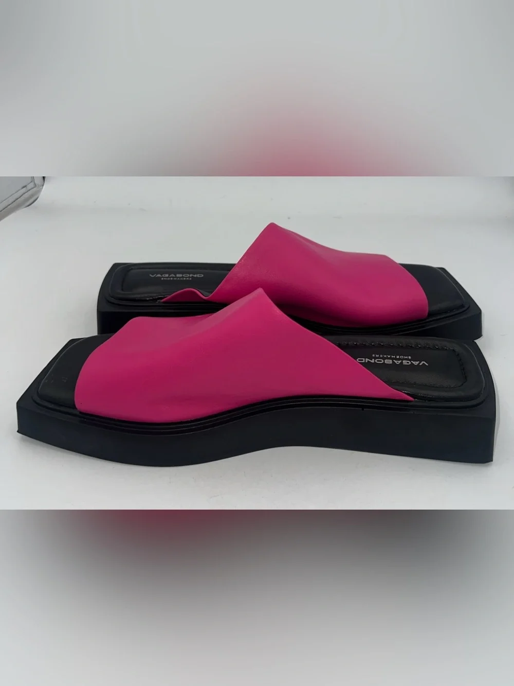 Vagabond Shoemakers Evy Slide Leather Sandals Hot Pink Women’s Size EU41 NEW